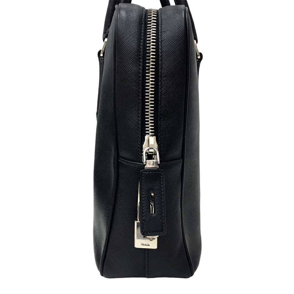 Prada Briefcase Business Bag Handbag Black Leather - Picture 4 of 10